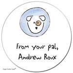 Sugar Cookie Gift Stickers - Blue Dog